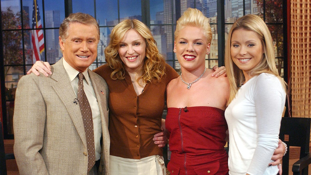 Madonna and Pink with Regis Philbin and Kelly Ripa