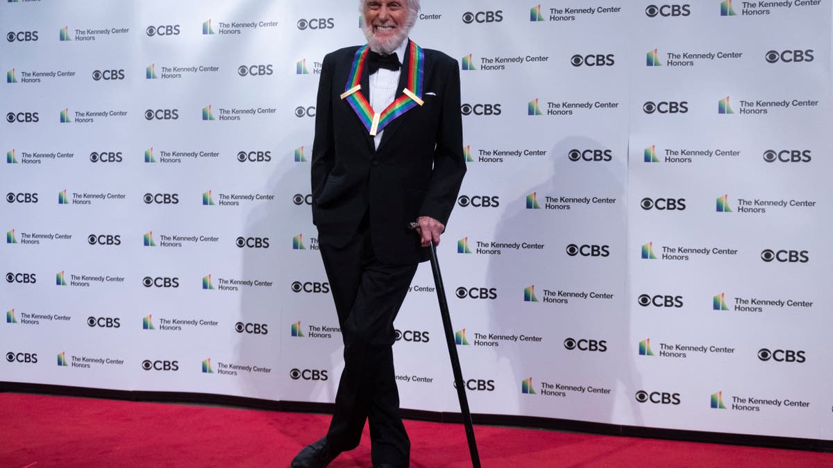 Dick Van Dyke posing on the red carpet