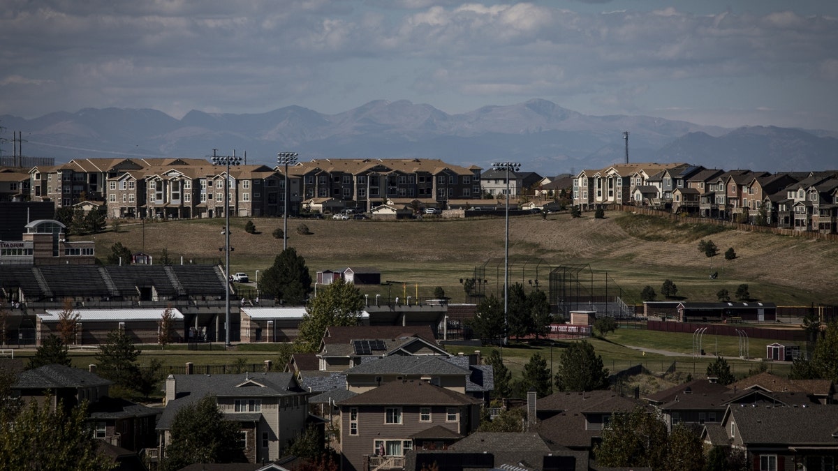 Single family homes in a housing development in Aurora, Colorado