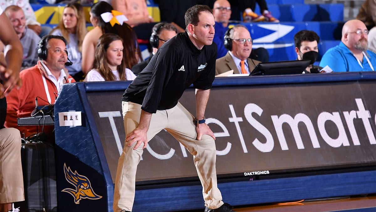 UCSB head coach Joe Pasternack coaches against UC Bakersfield