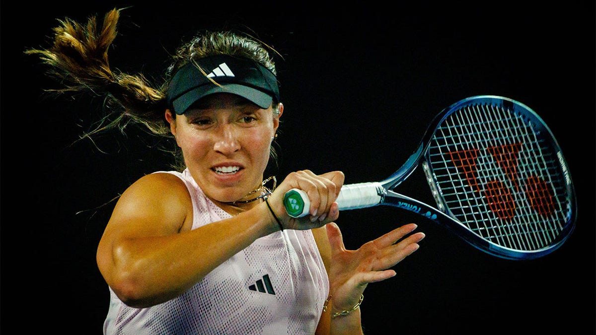 Jessica Pegula plays at the Australian Open