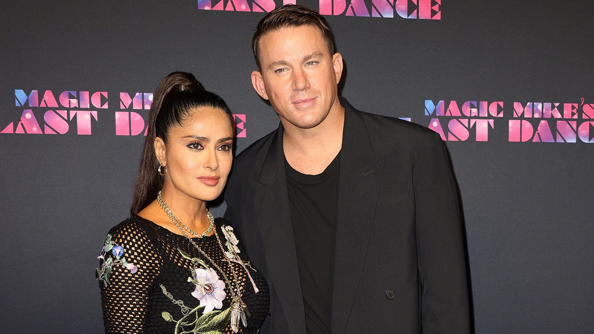 Salma Hayek Pinault and Channing Tatum at Magic Mike premiere