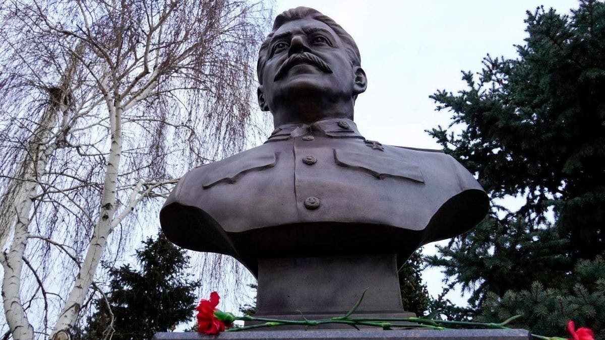 Bronze bust of Joseph Stalin in Volgograd
