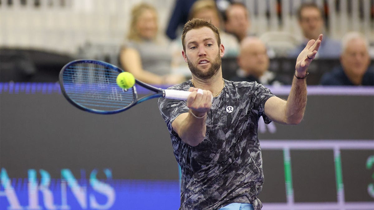 Jack Sock competes at the Dallas Open