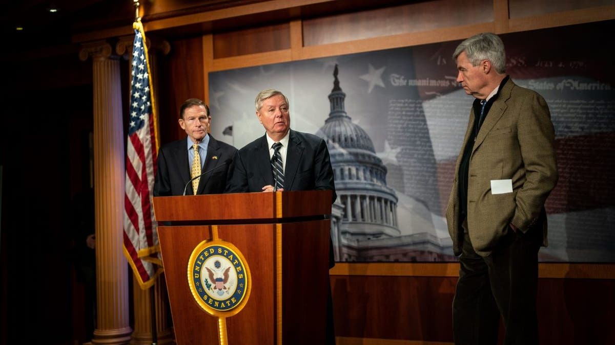 Sen. Richard Blumenthal (D-CT), Sen. Lindsey Graham (R-SC), and Sen. Sheldon Whitehouse (D-RI)