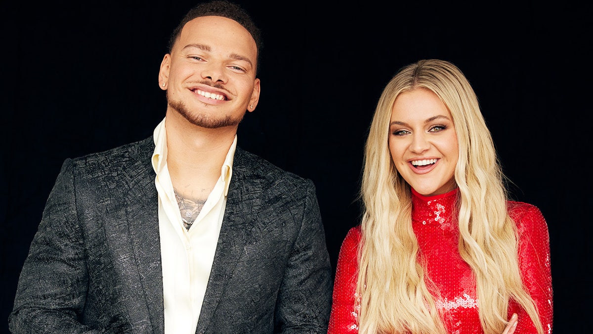 Kelsea Ballerini and Kane Brown in a promo shoot for CMT Music Awards