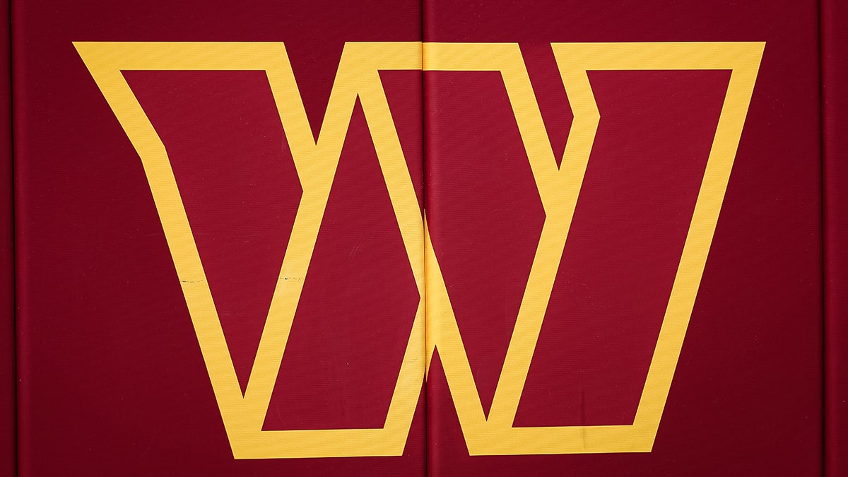 A photo of the Washington Commanders logo