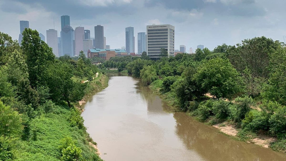 Buffalo Bayou and skyline of Houston