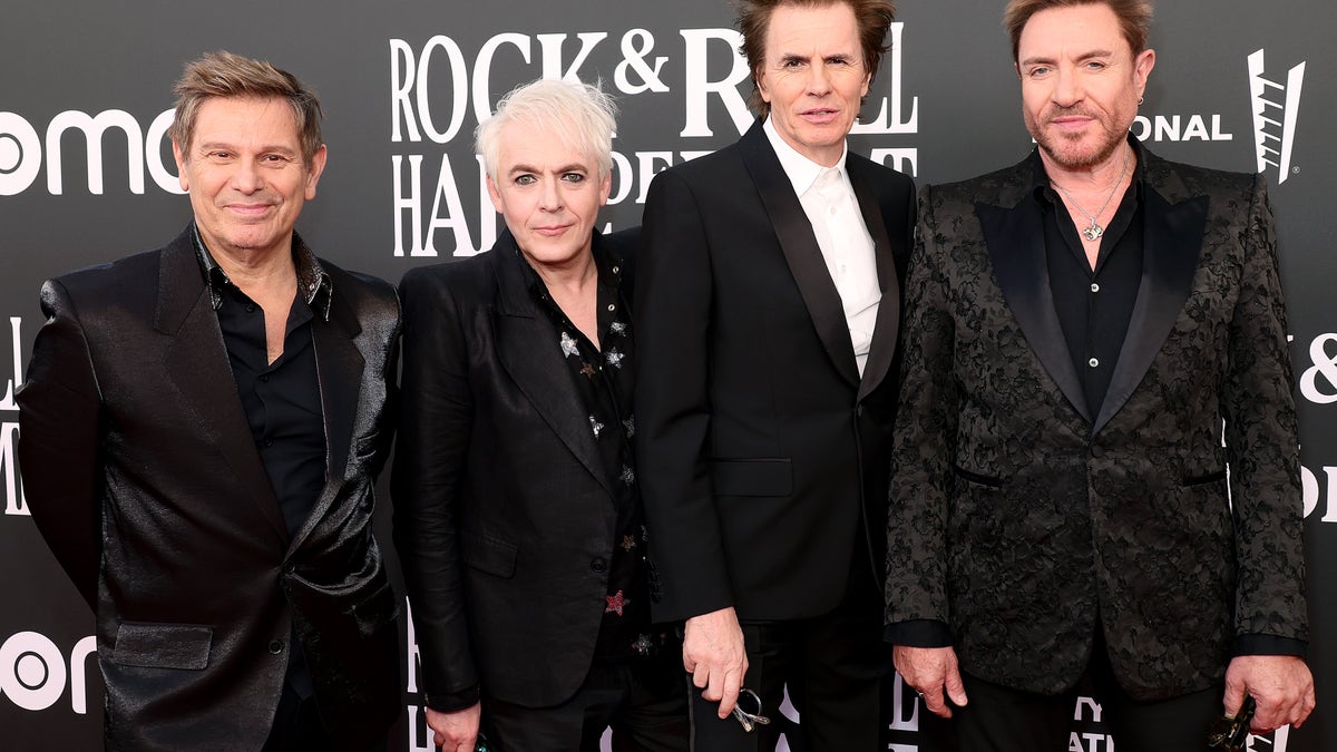 Roger Taylor, Nick Rhodes, John Taylor, and Simon Le Bon of Duran Duran