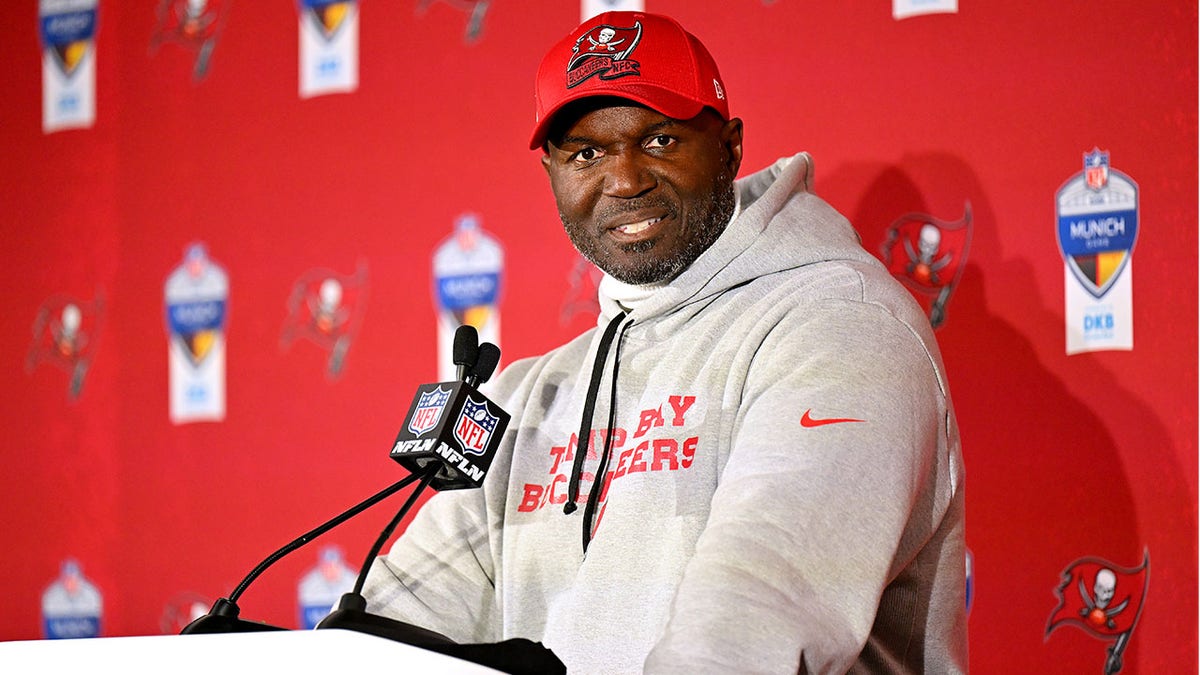 Todd Bowles speaks to the media