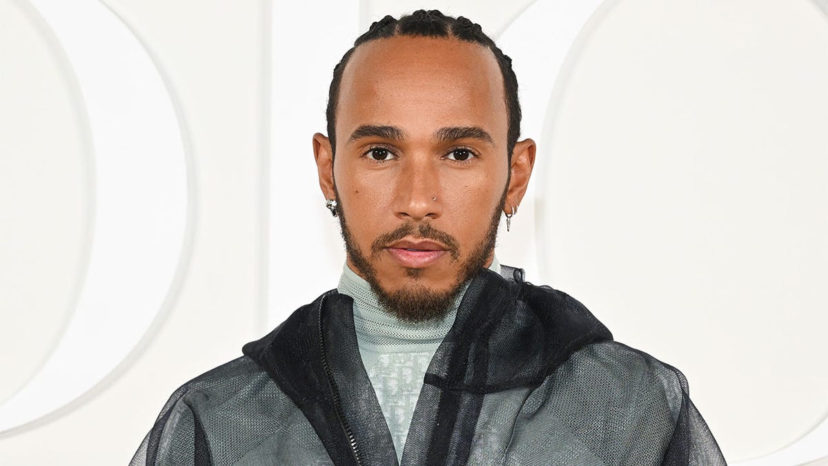 Lewis Hamilton at the Dior Fall 2023 Menswear Show