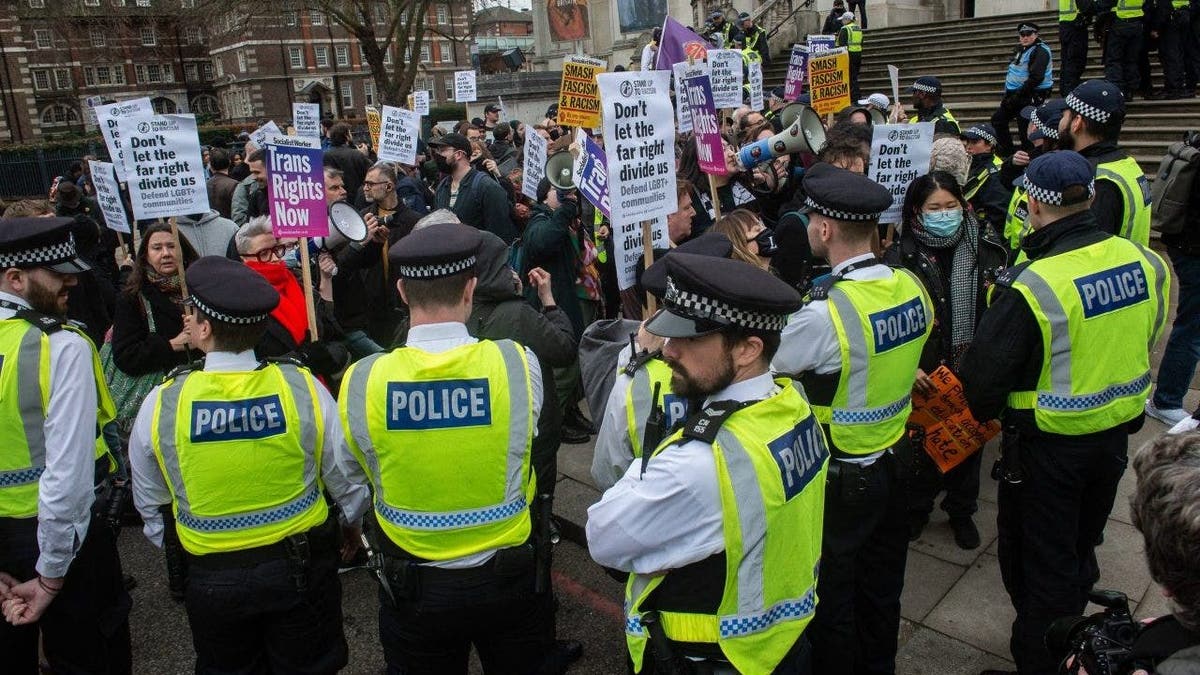 Drag queen protests london