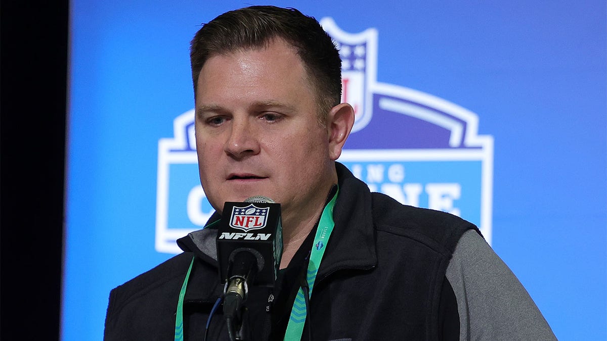 Brian Gutekunst speaks to the media