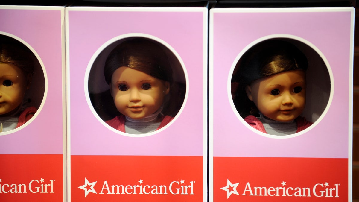 American girl dolls in boxes