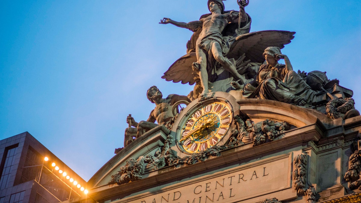 Details of the facade of Grand Central Terminal on June 15, 2012, in New York City. 