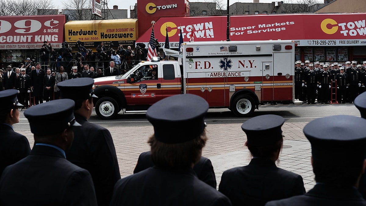 FDNY truck at funeral for Yadira Arroyo