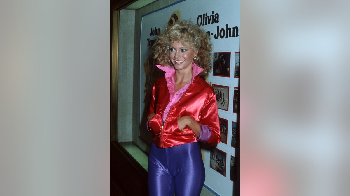 Olivia Newton-John wearing neon fashion at Studio 54 in New York City