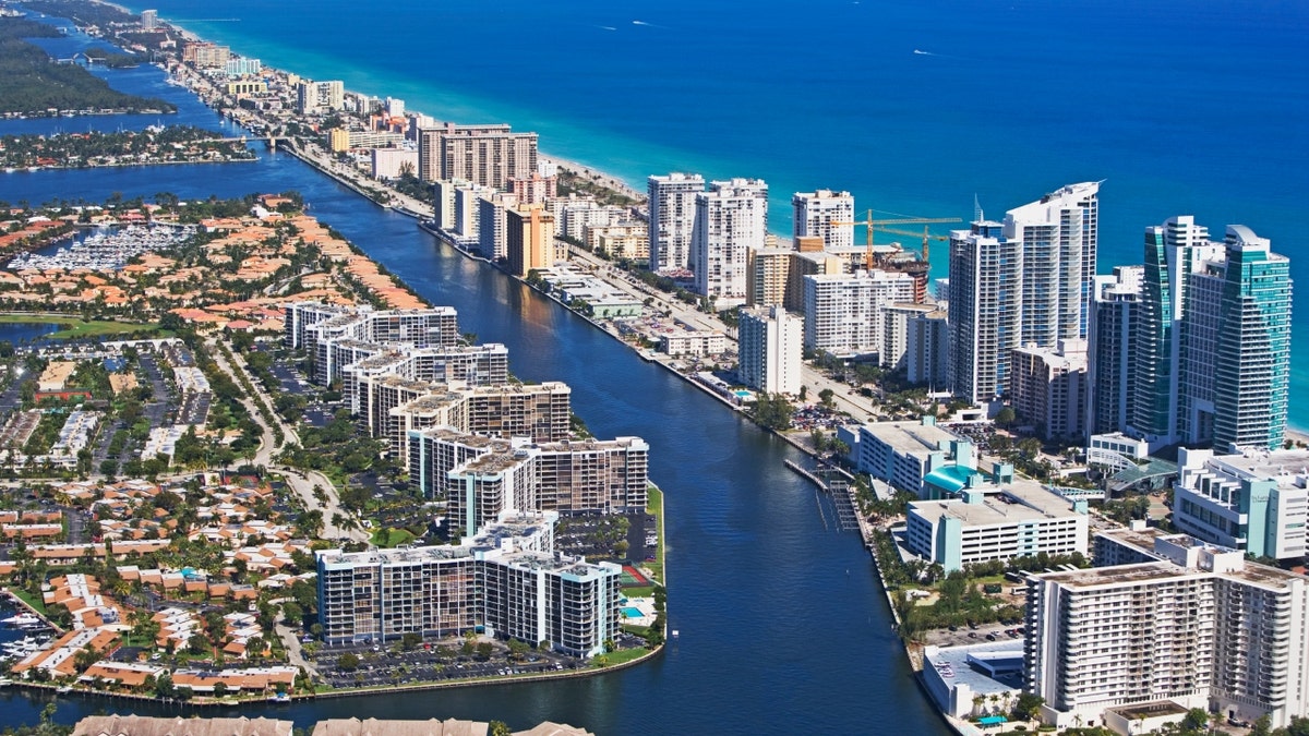 Aerial view of Hollywood, Florida