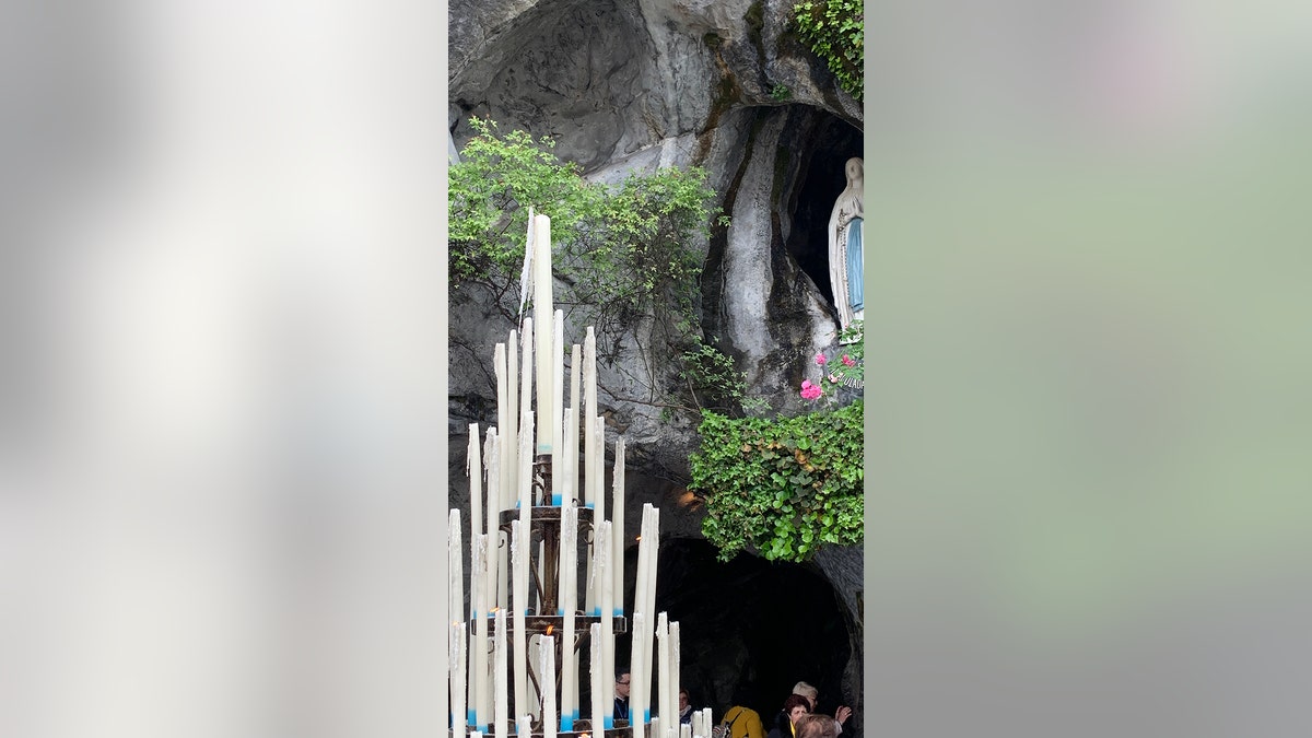 Lourdes Grotto Mary candles