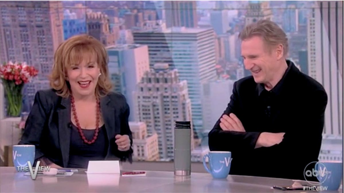 Liam Neeson and Joy Behar