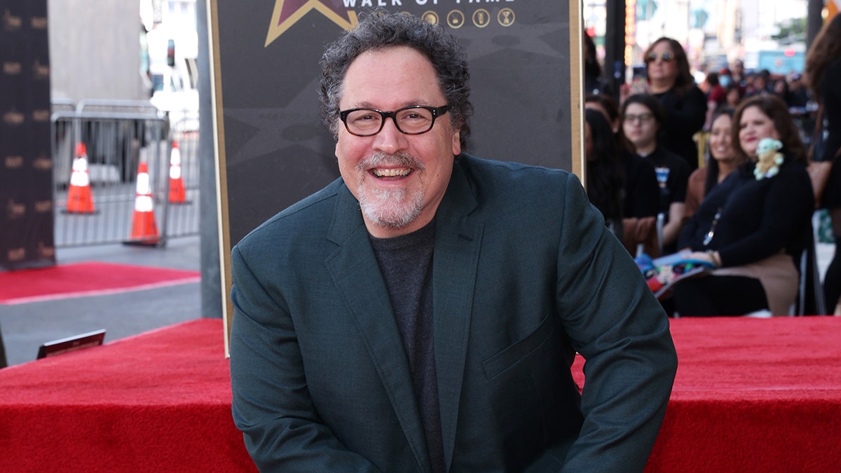 Jon Favreau getting his star on the Hollywood Walk of Fame