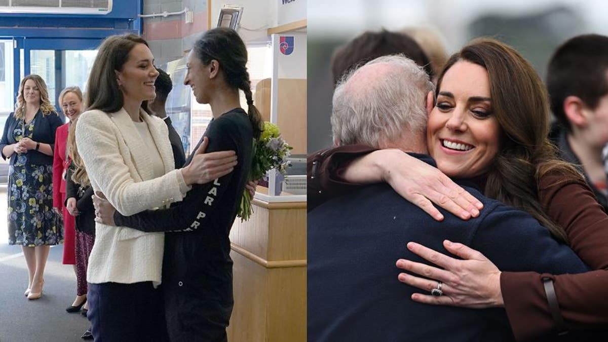 Kate Middleton hugging