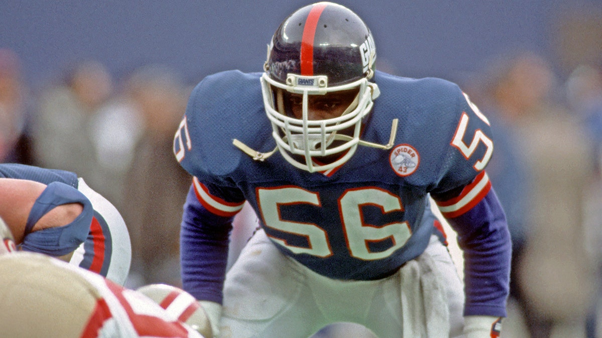Lawrence Taylor stares down the Niners