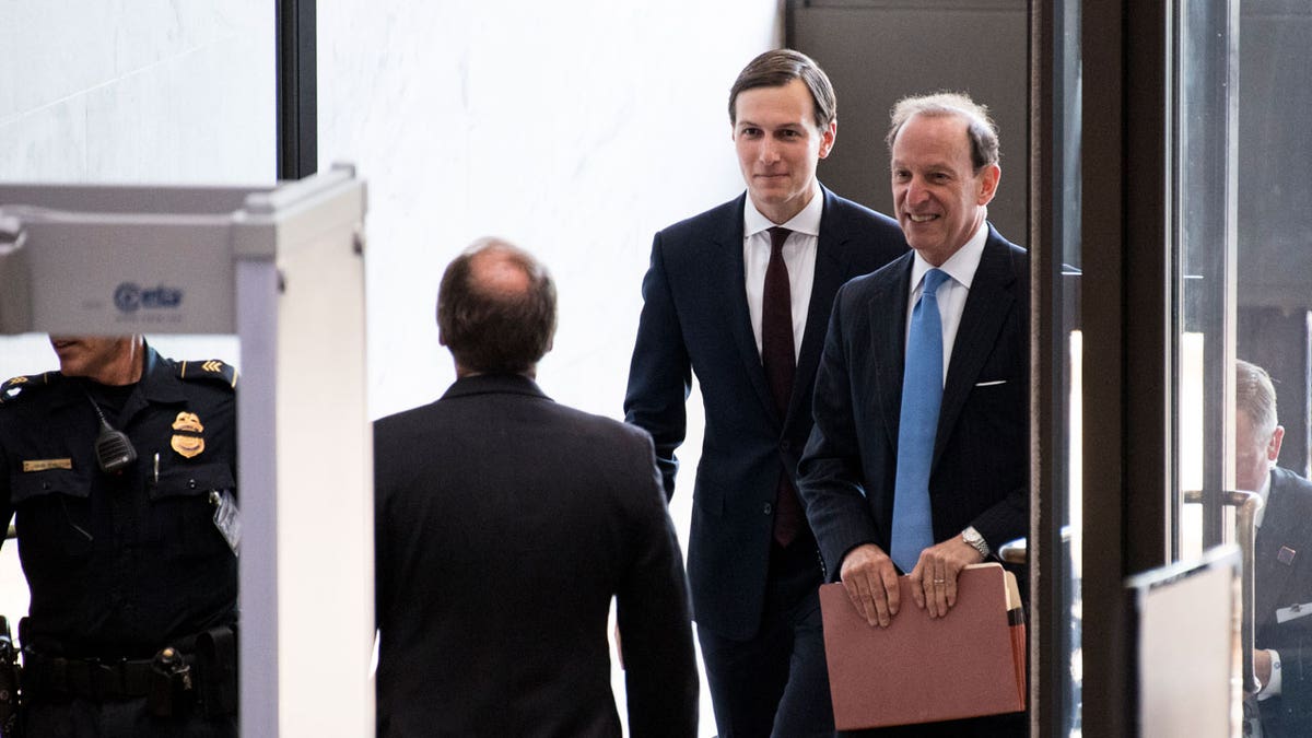 Abbe Lowell and Jared Kushner in Senate building