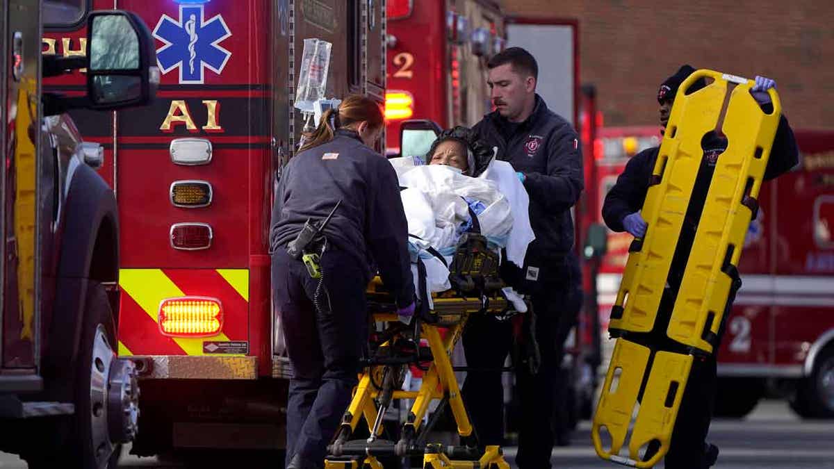 Patient brought into ambulance