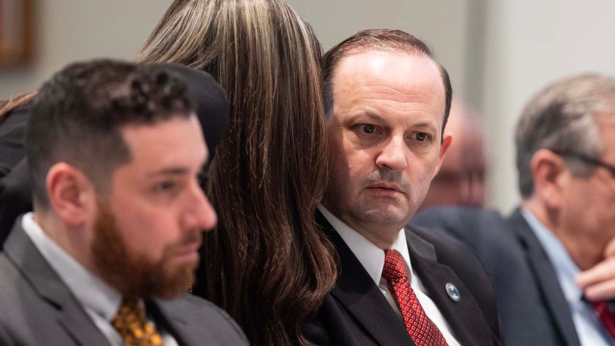 South Carolina Attorney General Alan Wilson listens during the trial.
