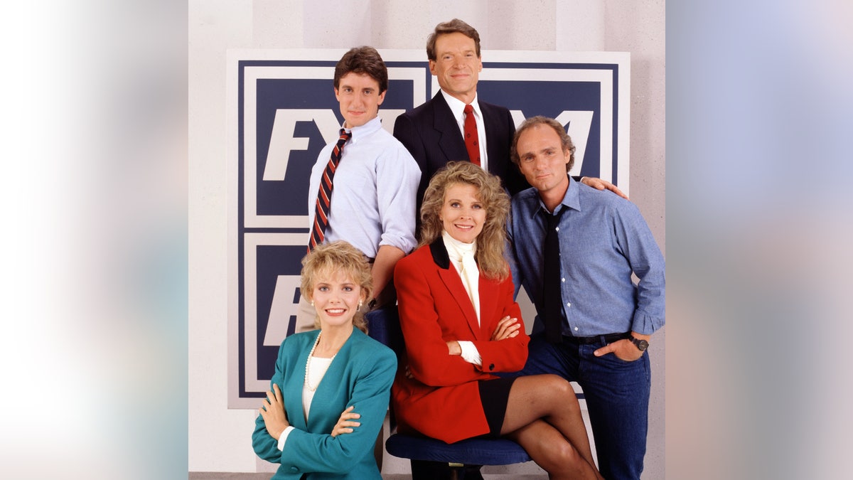 Murphy Brown cast with Charles Kimbrough