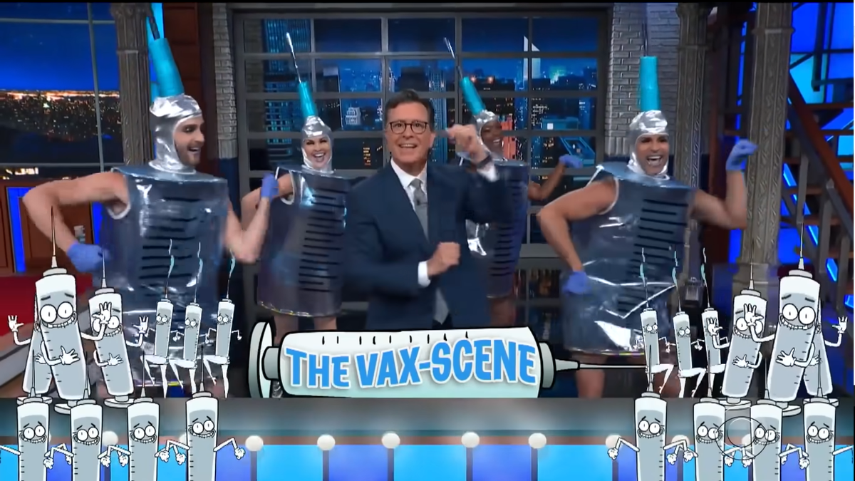 Stephen Colbert promoting COVID vaccine