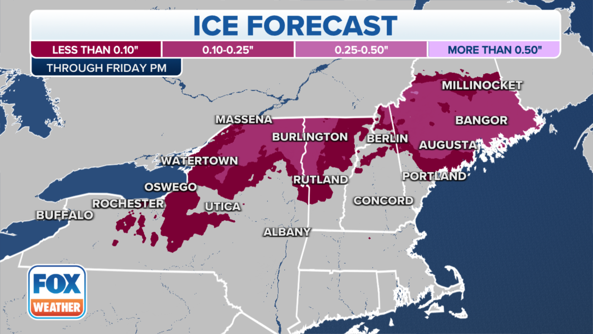 The ice forecast in New England, Great Lakes