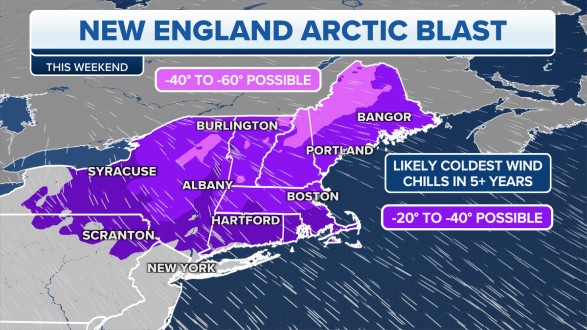 New England will be hit by arctic weather