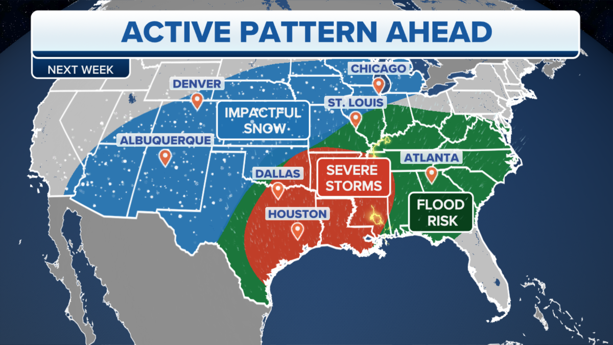 An active weather pattern forecast
