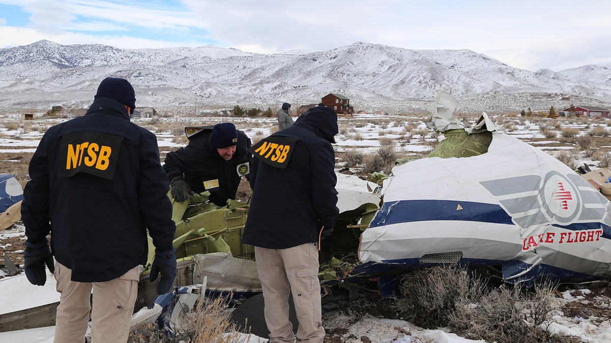 NTSB investigators examining wreckage