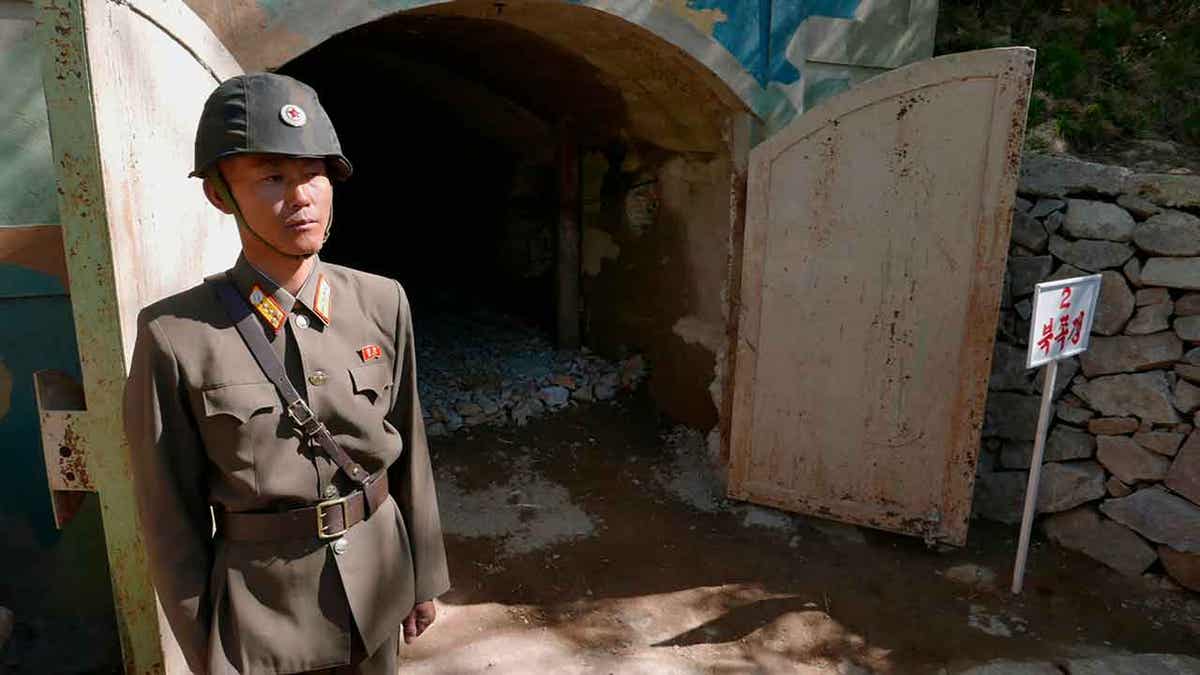 guard for nuclear tunnel in N. Korea