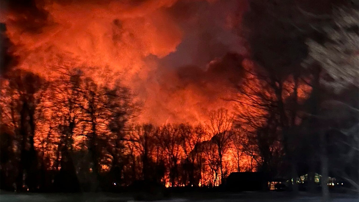 Ohio train fire caused by derailment