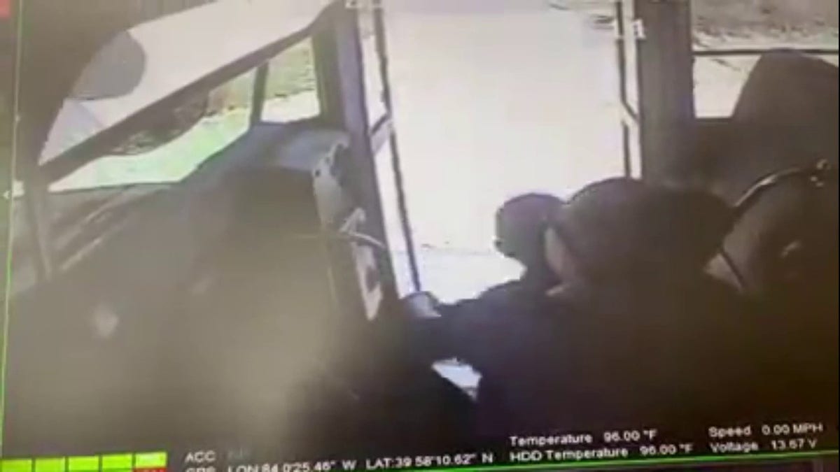 Ohio school bus driver grabs student as he exits bus