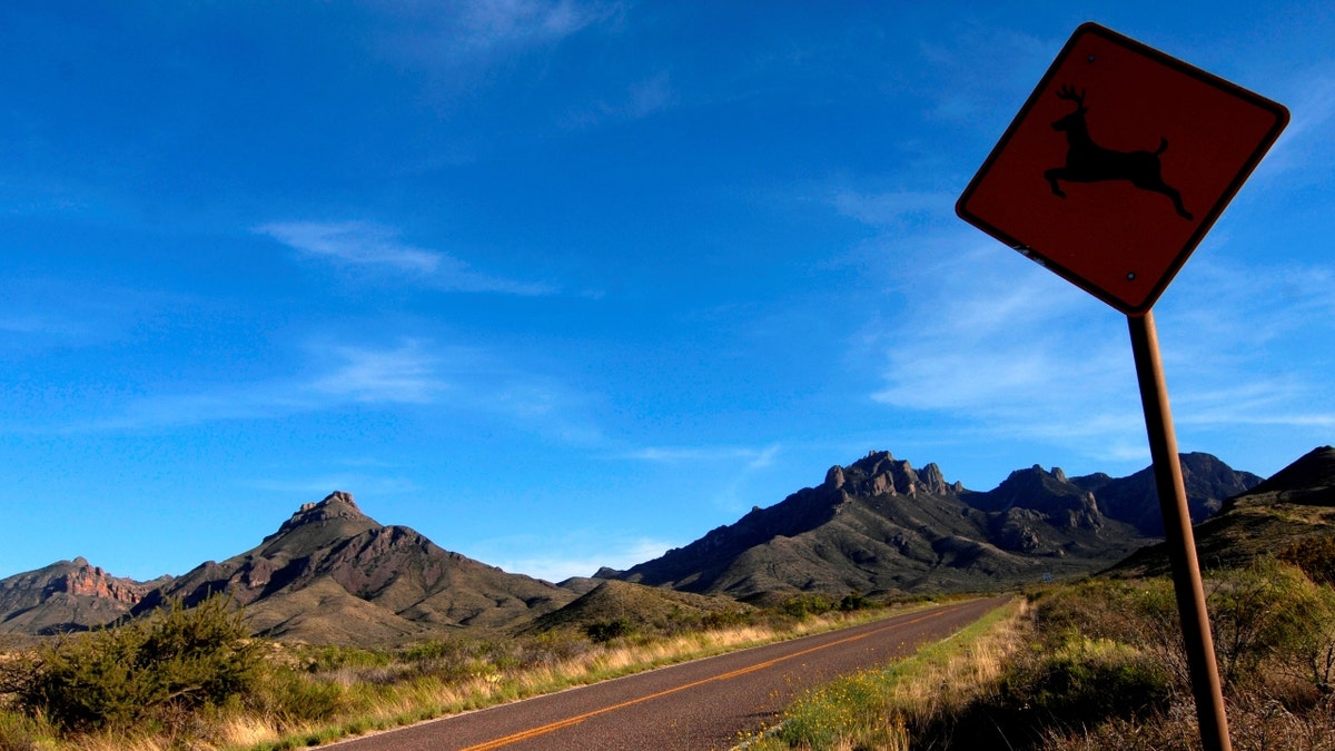 A road sign in Big Bend National Park