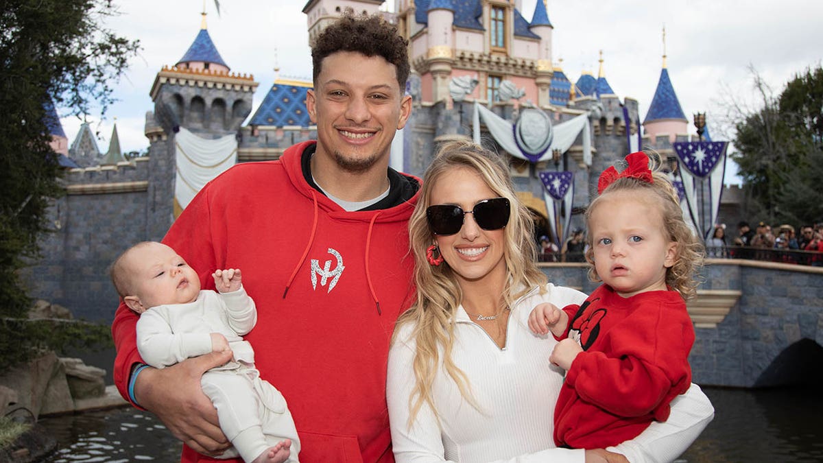 Patrick Mahomes with family at Disneyland