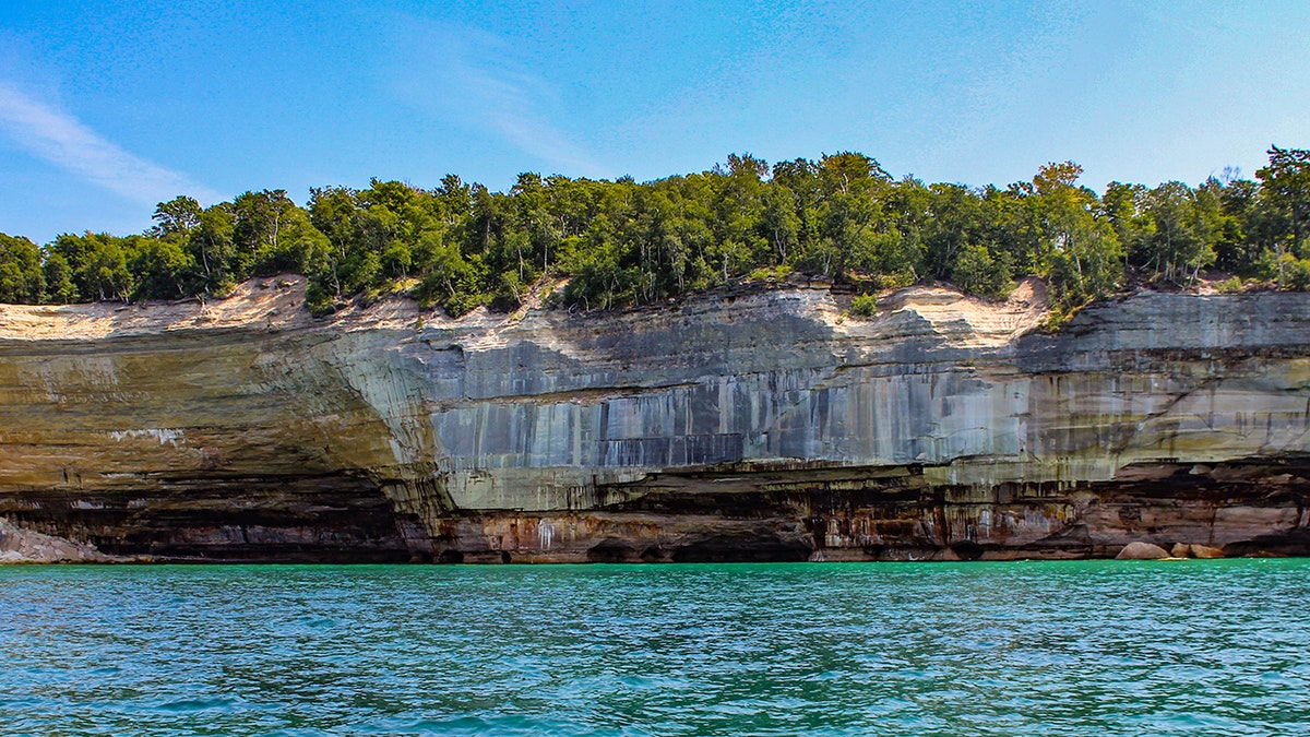cliff at Pictured Rocks National Lakeshore in Michigan