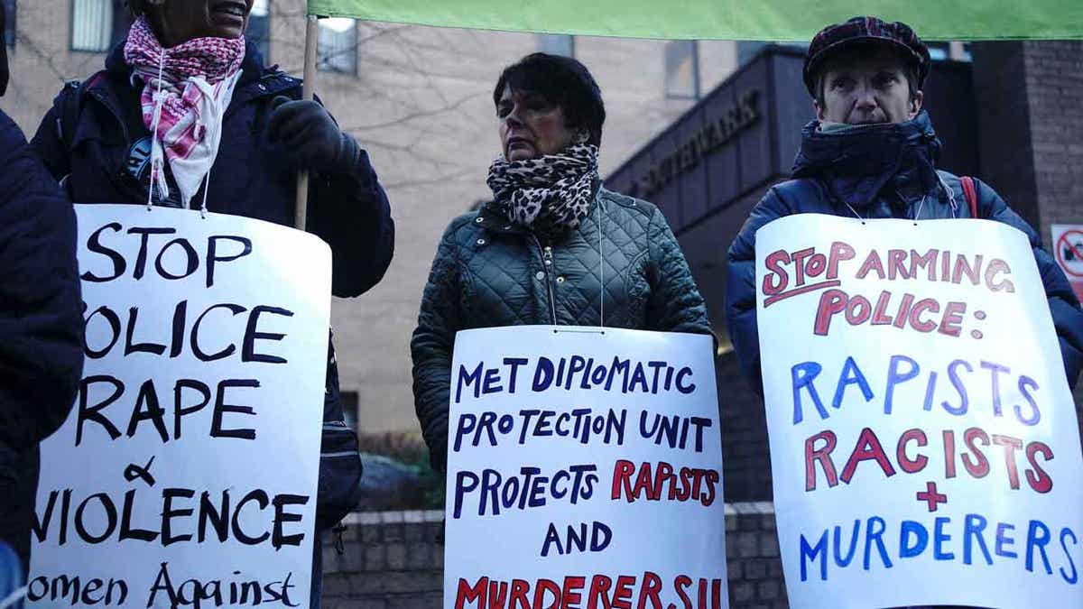 Protesters from Women Against Rape