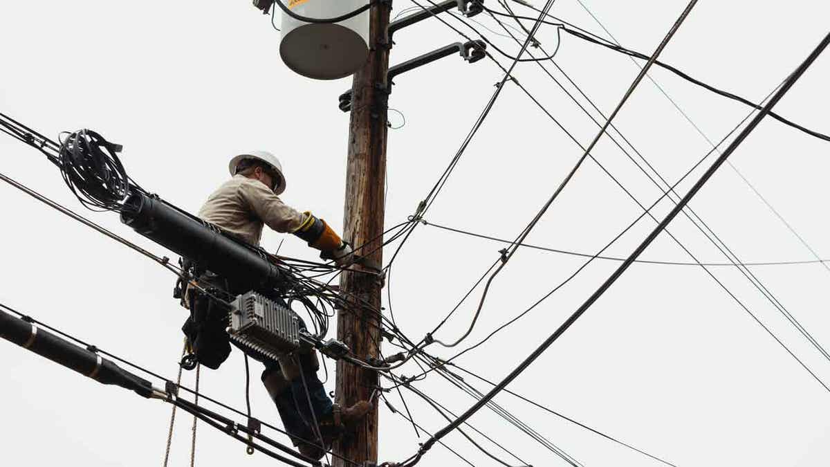 A power worker in Austin, Texas