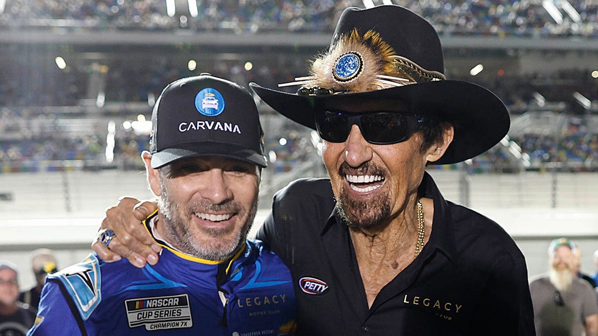 Richard Petty and Jimmie Johnson