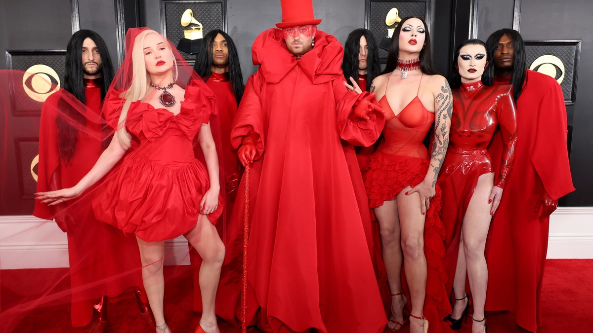 Sam Smith Grammys red outfits