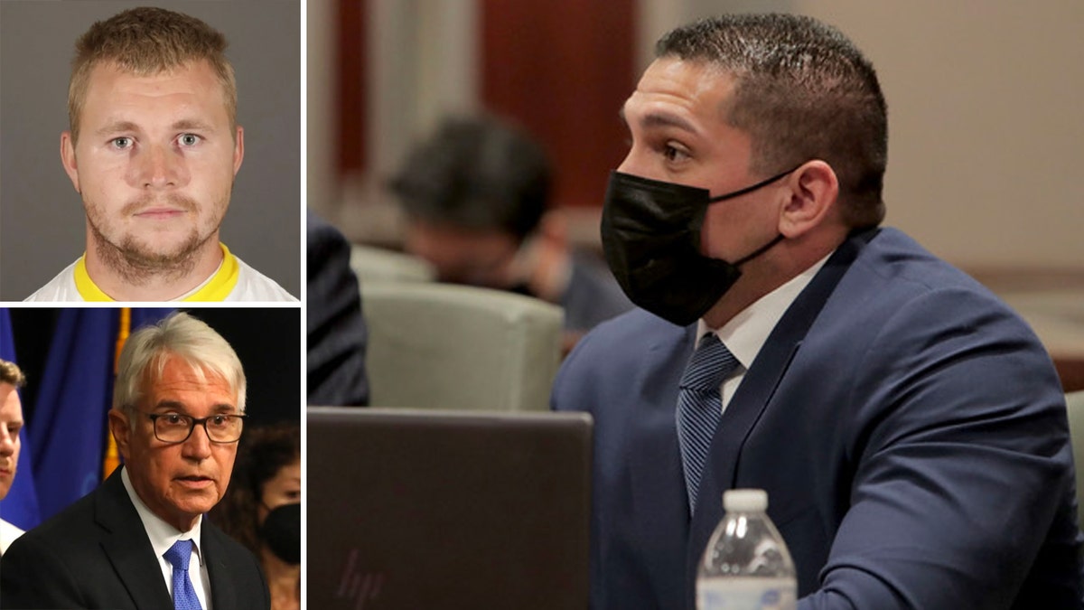 LA DDA Sanna wears a face mask and suit in court
