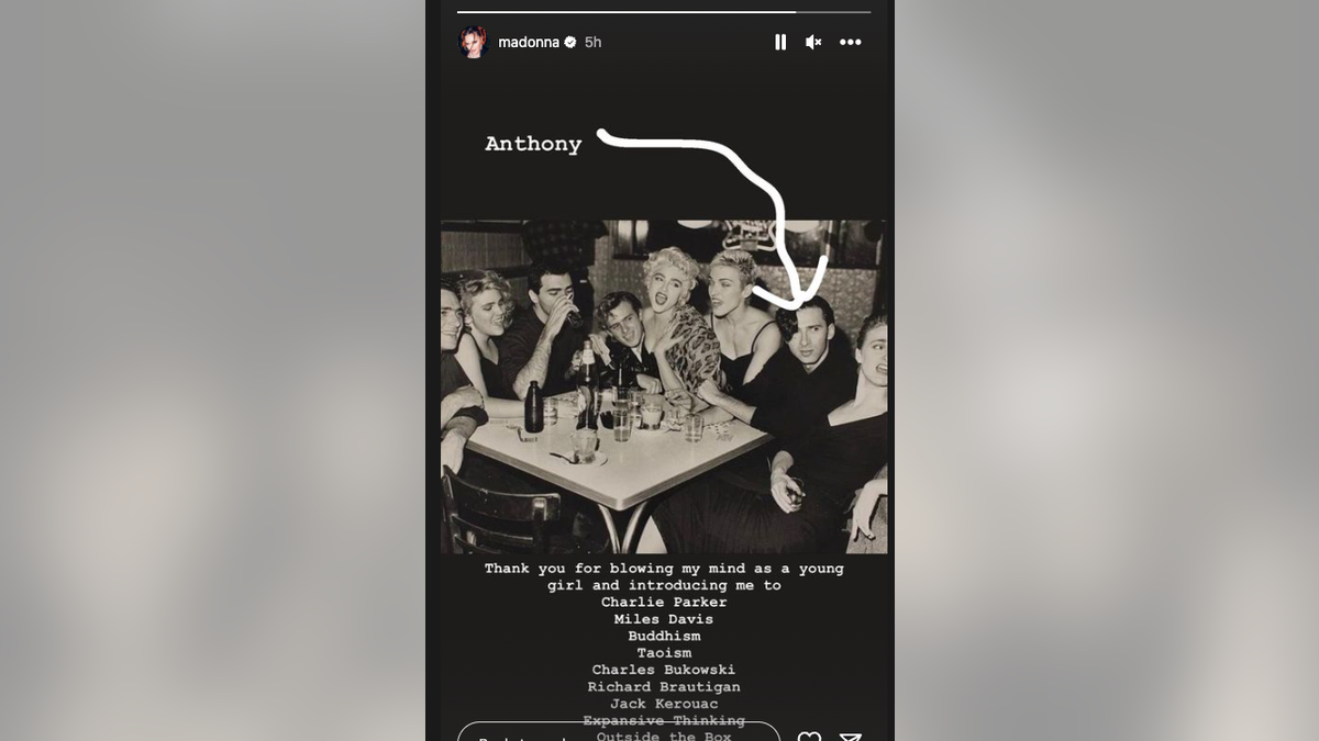 Madonna's tribute to her brother on Instagram