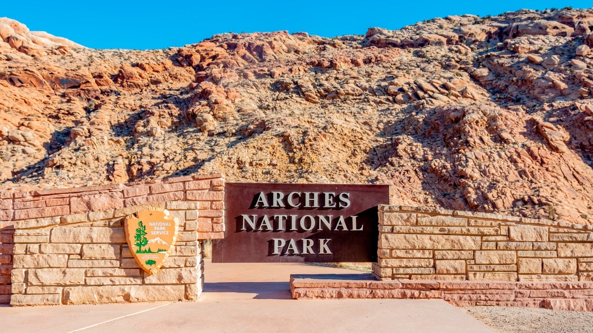 Utah's Arches National Park entrance sign