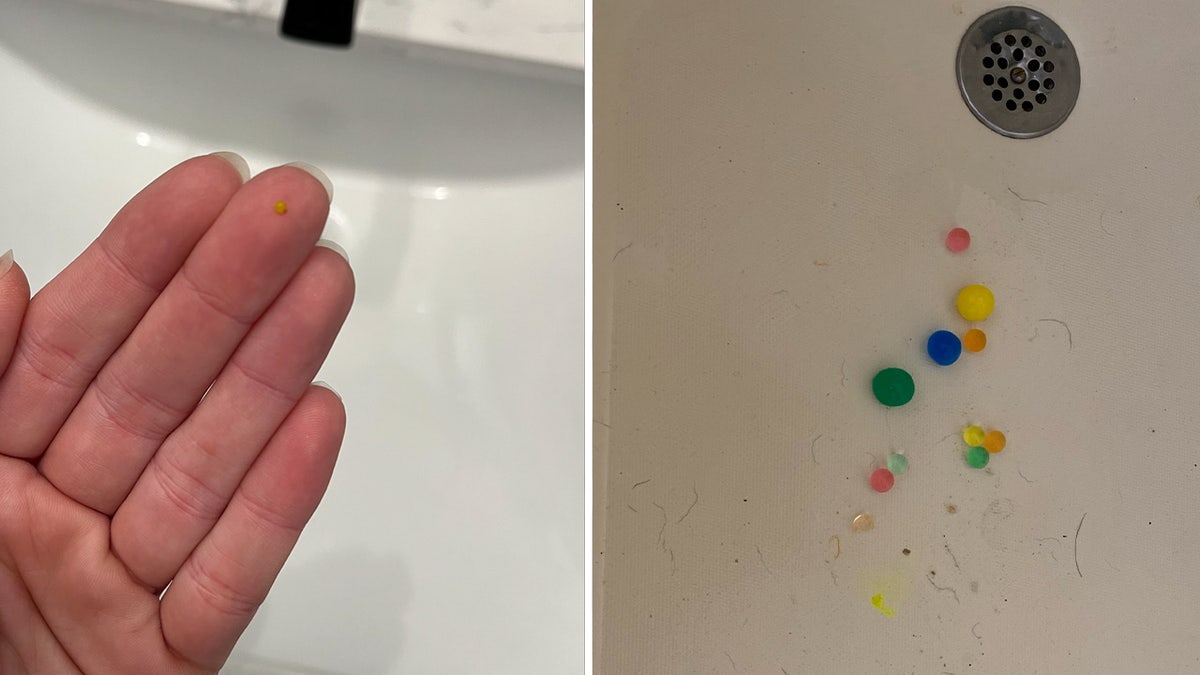 water beads before after